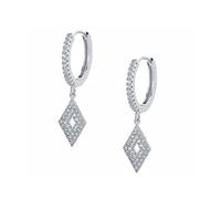 GGYTMQL Boucles d'oreilles de cerceau pour femmes Fleur Moon Zircon Piercing Boucle d'oreilles Pendientes bijoux