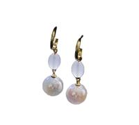 GGYTMQL Boucles d'oreilles de Fleur de Perle en Strass Cadeaux d'anniversaire de Mariage