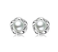 GGYTMQL Boucles d'oreilles de mariage en perles, boucles d'oreilles adolescentes rose perle de percée de boucles d'oreille blanc perle pour petite amie ui