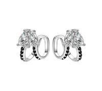 GGYTMQL Boucles d'oreilles de Mariage en Pierre de Spinelle Noire Authentique à la Mode