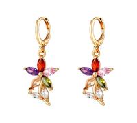 GGYTMQL Boucles d'oreilles élégantes pour Femmes élégants Boucles d'oreilles à Fleurs cristallines Bijoux de Boucles d'oreilles de Pendentif pour Femmes