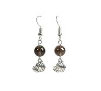 GGYTMQL Boucles d'oreilles en Pierre Naturelle pour Femmes - Élégant et Doux 8 mm Naturel Stone Round Bead Pumpkin Pendentif, Fashion Fashion Fonction à la Main Natural Raw Gemstone Women Party