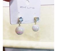 GGYTMQL Boucles d'oreilles en zircon violet en forme de cœur pour femmes bijoux de mariage cadeau d'anniversaire