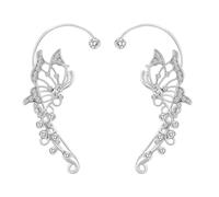 GGYTMQL Boucles d'oreilles et Goujons Manchette d'oreille pour Femmes sans perçage de Boucles d'oreille de Papillon de Papillon coréen Elfe élégant