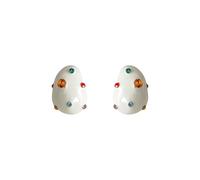 GGYTMQL Boucles d'oreilles et Montants Boucles d'oreilles du Design de Mode pour Femmes Blancs de Boucles d'oreilles irrégulières avec des Strass colorés Bijoux Bijoux de Mode