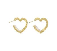 GGYTMQL Boucles d'oreilles irrégulières Pendants cardiaques Creux Boucles d'oreilles en Boucles d'oreilles géométriques tordues pour Femmes Boucles d'oreilles Haut de Gamme