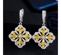 GGYTMQL Boucles d'oreilles Longues à Fleur de Neige à Neige à Neige pour Femmes Accessoires