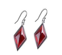 GGYTMQL Boucles d'oreilles pour Femmes, Boucles d'oreilles à Goutte d'oreilles pour Femmes Mode thaïlandais Bijoux Diamant Grenat Boucles d'oreilles Rouges Blue Blue, 925