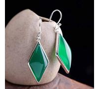 GGYTMQL Boucles d'oreilles pour Femmes, Boucles d'oreilles à Goutte d'oreilles pour Femmes Mode thaïlandais Bijoux Diamant Grenat Boucles d'oreilles Rouges Blue Blue, 925