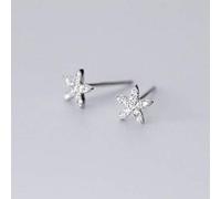 GGYTMQL Boucles d'oreilles pour Femmes, S925 Boucles d'oreilles féminines de Style coréen Art de Mode Full Diamond Star Boucles d'oreilles Simples Tempérament Femelles