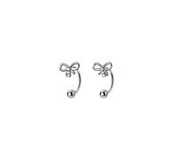 GGYTMQL Boucles d'oreilles Sterling Silver Belle Romantic Bow à nœud Papillon Perles élégantes Sweet Ladies Boucles d'oreilles Fashion Party Boucles d'oreilles UI