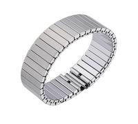 GGYTMQL Boucotte élastique élastique 14 mm 16 mm 18 mm 20 mm 22 mm Bande de montre en acier inoxydable Bracelet en métal Extension