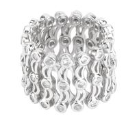 GGYTMQL Bracelet à anneau rétractable Bracelets de tennis Bracelets Anneau de doigt - Bracelet en acier inoxydable pour femmes bracelets extensible bracelet Sparkle