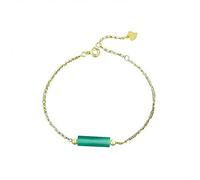 GGYTMQL Bracelet annuel du Vent du Palais Bracelet Bracelet 14K Bracelet Green Agate Hand Bijoux