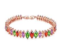 GGYTMQL Bracelet bracelet à charme pour les femmes en zircon coloré des dames conception de l'ellipse 17cm