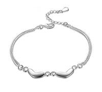 GGYTMQL Bracelet bracelet bracelet femme exqiusite double amour coeur forme de conception de zirconia 21cm