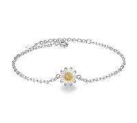 GGYTMQL Bracelet Daisy Flower Chain Linked for Women Bangle Gift