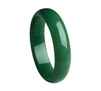 GGYTMQL Bracelet de bijoux de jade naturel bracelet bracelet, bijoux jadeite jade bracelets bracelets, dames épinards bracelets de jade femelles vertes, avec boîte à bijoux, 62 mm
