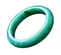 GGYTMQL Bracelet de bracelet de jade vert pour femmes, fleurs flottantes, Imperial Green A-Cargo dames Jade Bangles, pour mère, pour petite amie, avec boîte à bijoux, 54-64 mm, 60 mm