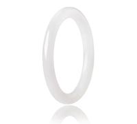 GGYTMQL Bracelet de Bracelet en Jade Naturel Blanc pour Les Femmes guérison Protection Bonne Chance des Bijoux en Pierre de Pierre précieuse Naturelle pour Femme pour Maman (Blanc, 56-58 mm de