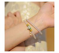 GGYTMQL Bracelet de charme 2pcs Bracelet de bracelet en jade vert naturel bijoux joyau de joaille de couches minces cadeaux sculptés à la main (couleur: vert, taille: 58)