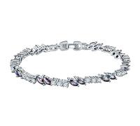 GGYTMQL Bracelet de charme Bracelet blanc pour femmes blancs de zircon blanc longueur de conception unique 18 cm
