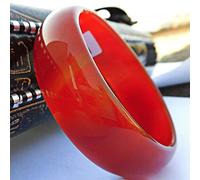 GGYTMQL Bracelet de jade, bracelet chinois, bracelets de bracelet en jade rouge naturel pour femmes, bracelet en jade rouge avec boîte (58 mm)