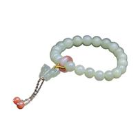 GGYTMQL Bracelet de jade Hétian naturel 8 mm perles agate feng shui grave