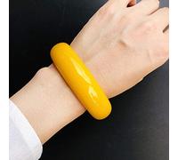 GGYTMQL Bracelet de jade pour femmes, bracelet chinois, bracelets de calcédoine épais élargis naturels Bracelet de calcédoine d'agate (64 mm)