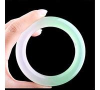 GGYTMQL Bracelet de jade vert, bracelet de jade, Natural Gear Ice Jade A Goods Flutterring Bracelet Bijoux Boîte de bijoux Packaging (64 mm)