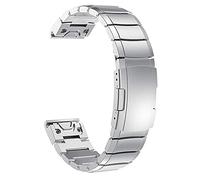 GGYTMQL Bracelet de montre en acier inoxydable pour Forerunner compatible Fenix 5 5X 5S Plus Vivoactive3 pour bracelet de montre en métal, 22mm F