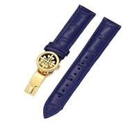 GGYTMQL Bracelet de montre en cuir véritable 19 mm, 20 mm, 22 mm pour Patek Philippe Wath bracelets avec fermoir déployant en acier inoxydable pour homme et femme, 20 mm, A