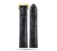 GGYTMQL Bracelet de montre pour 300 150 007 AT150 Marron Fermoir déployant 19 mm 20 mm 21 mm Bracelet en cuir italien 22 mm