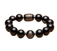 GGYTMQL Bracelet de Pierre précieuse Naturelle, Lucky Huit Zodiac Patron Saints Charm Bracelet Red Agate Odsidian Amulet Attire la prospérité de la Chance, Agate Rat, 10 mm