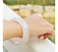 GGYTMQL Bracelet des Femmes, Bracelet de Jade pour Femmes, Bracelet Chinois, Bracelet Jade Jade Agadas Blanc Naturel avec boîte, avec boîte,