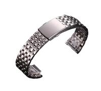 GGYTMQL Bracelet en acier inoxydable en métal Bracelet de boucle pliante Bandoues Smartwatch Wristaband Band de remplacement universel