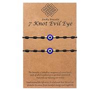 GGYTMQL Bracelet Evil Eye pour femmes 7 nœuds Bracelets Lucky Bracelets Ajustement des bracelets à cordes rouges pour femmes hommes