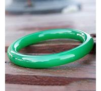 GGYTMQL Bracelet Jade pour femmes, bracelet de jade vert, grange de jade vert de style chinois classique avec boîte avec boîte
