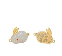 GGYTMQL Bracelet Natural Hetian Jade Rabbit 925 PENDANT PRENDANT SIGHT SIGHT STERING, 1pc (couleur: 1pc)