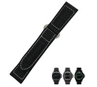 GGYTMQL Bracelets de montres noir de 24 mm en fibre de carbone pour Panerai PAM01661 / 00441 Bands de montre pour hommes accessoires