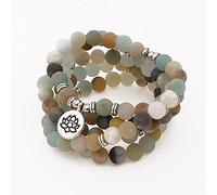 GGYTMQL Bracelets Hommes Hommes 108 Perles de Pierres Naturelles Collier de Bracelet de Bracelet Naturel Bracelet