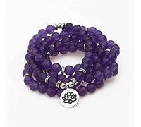 GGYTMQL Bracelets Hommes Hommes 108 Perles de Pierres Naturelles Collier de Bracelet de Bracelet Naturel Bracelet