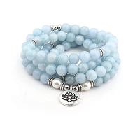 GGYTMQL Bracelets Hommes Hommes 108 Perles de Pierres Naturelles Collier de Bracelet de Bracelet Naturel Bracelet