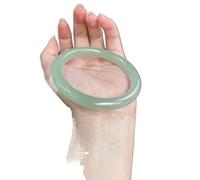 GGYTMQL Bracelets Jade Verts Ronds naturels pour Femmes Bracelets de Bracelet Jade à la Main de Jadeite Bracelet pour Femme Bracelet de Charme de Bijoux Jade (Couleur gemme: diamètre intérieur 64 mm)