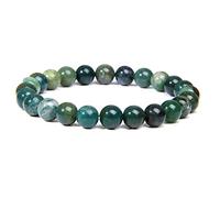 GGYTMQL Bracelets Masculins Bracelet pour Les Yeux Tigres naturels polis 8 mm Lapis Lazuli Perles Bracelet élastiques pulsera Femmes, 25.Botswana Agate, 19cm