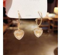 GGYTMQL Brilliant Zircon Fleur de Boucles d'oreilles étalon pour Femmes Bijoux de Mariage Bijoux d'anniversaire