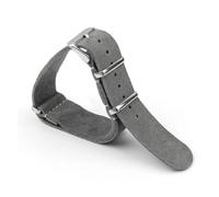 GGYTMQL Brochet en cuir en daim 18 mm 20 mm 22 mm 24 mm Soft Watch Band Bandon de remplacement Silver Square Backle Watch Accessoires et Watch Band