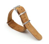 GGYTMQL Brochet en cuir en daim 18 mm 20 mm 22 mm 24 mm Soft Watch Band Bandon de remplacement Silver Square Backle Watch Accessoires et Watch Band