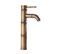GGYTMQL Brosse de salle de bain toilette or robinet généralisé chaud et froid trois trous mélangeur de lavabo 8 pouces robinet de lavabo noir nickel (brosse doré)