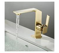 GGYTMQL Brosse Gold Robinet Salle de bain créatif Boux de mixage à eau froide chaude Grane Pont de baignoire monomométrique Basin Basin Brass (Cromo)